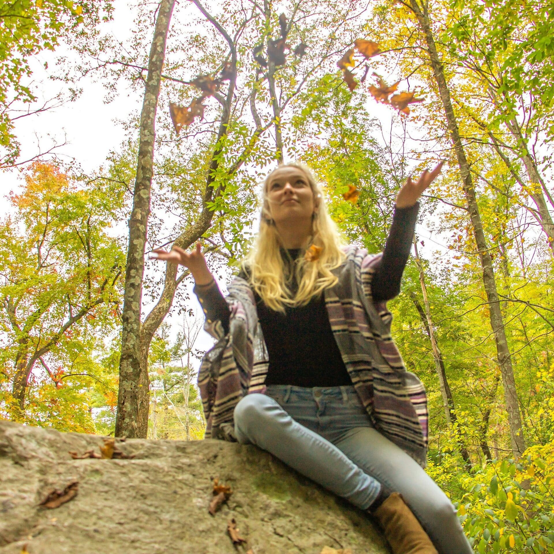 Ella Harper in the woods